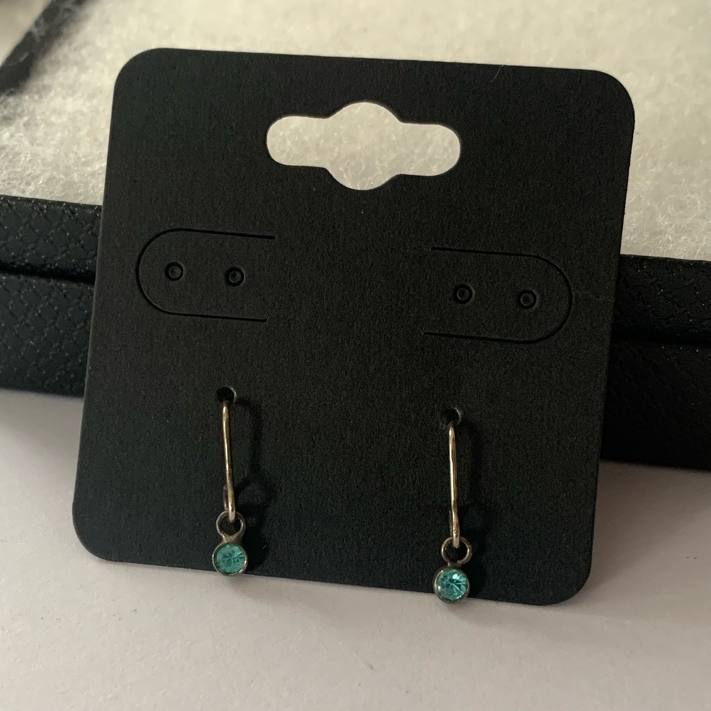 Turquoise Drop Hook Earrings - Women's Jewelry - Picture 9 of 10